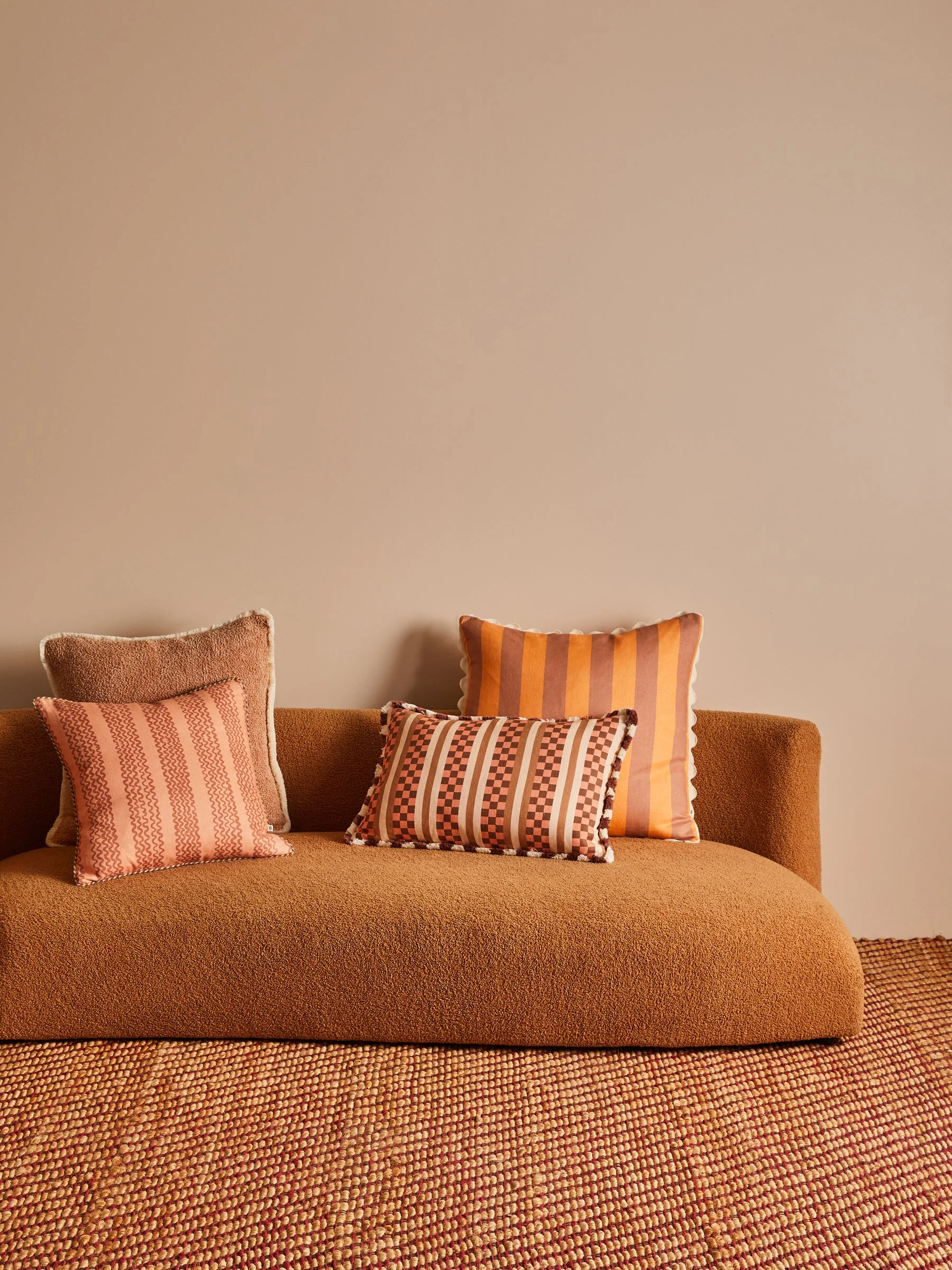 Bold Stripe Peach Cushion - Image 5