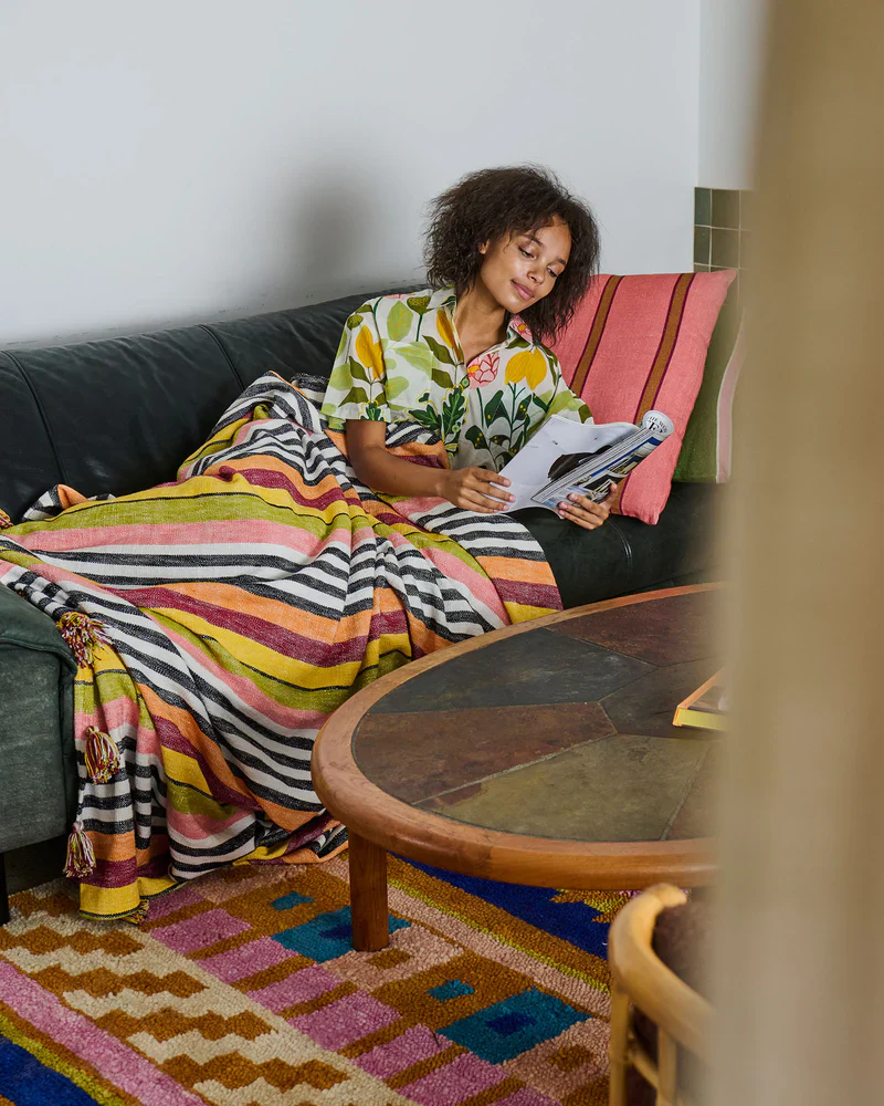 Casablanca Stripe Woven Throw - Image 3