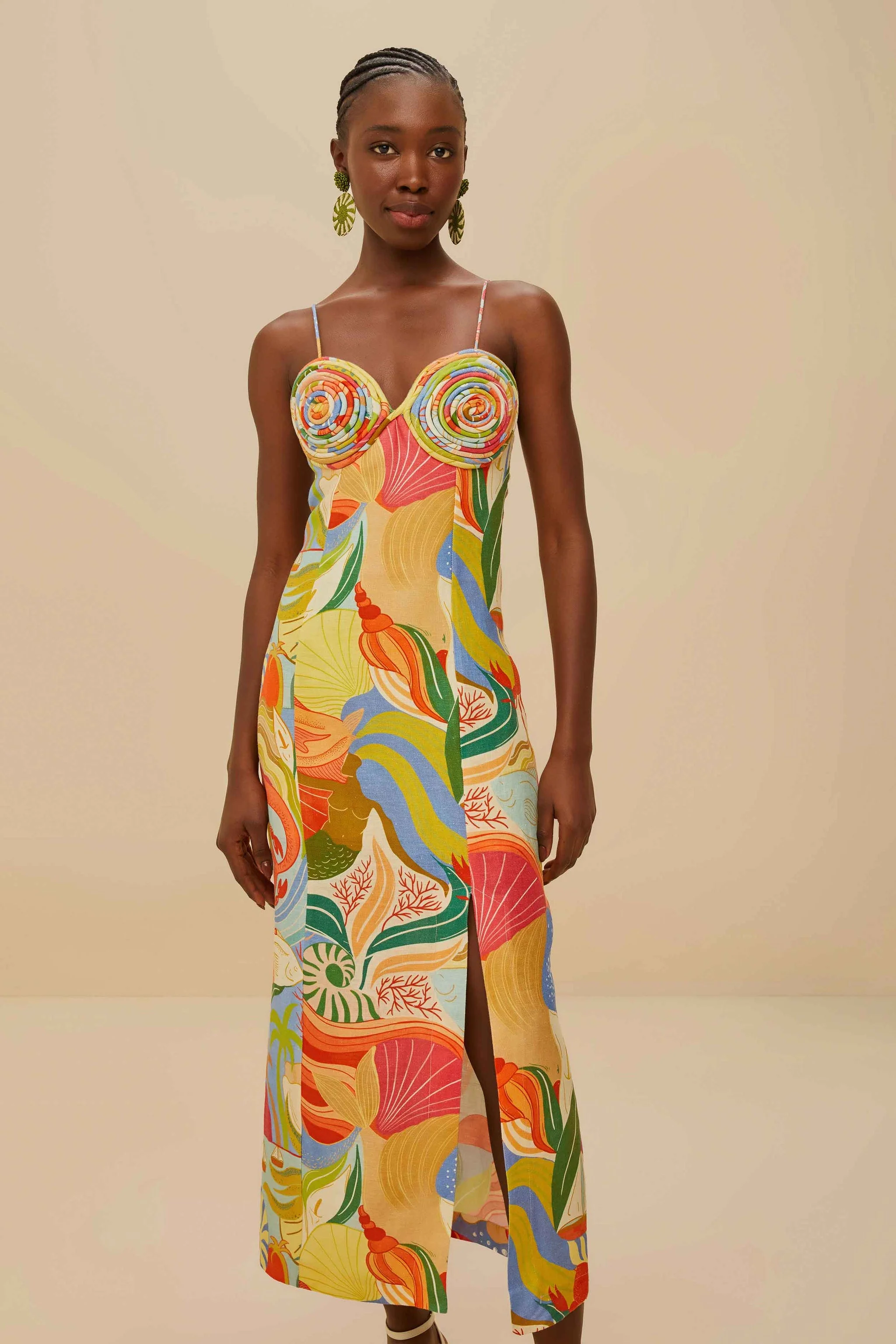 Ocean View Twisted Cup Midi Dress - Image 4