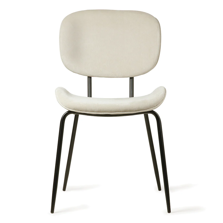 Velvet Dining Chair: Creme - Image 3